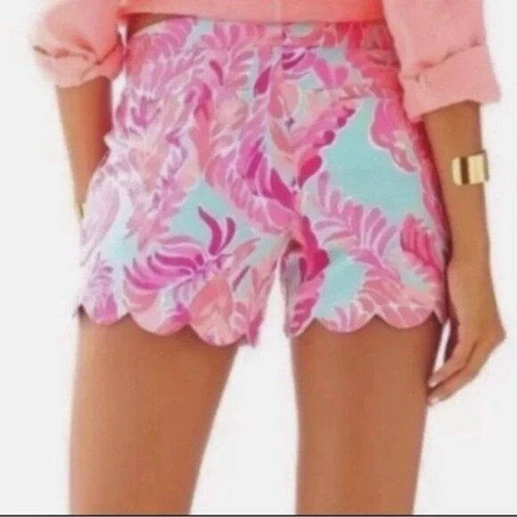 Nwot Lilly Pulitzer Women Multicolor The Buttercup Short Scalloped Hem Sz 8 2610 - Picture 10 of 16